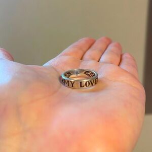 Retired James Avery My Love Ring Size 7.5